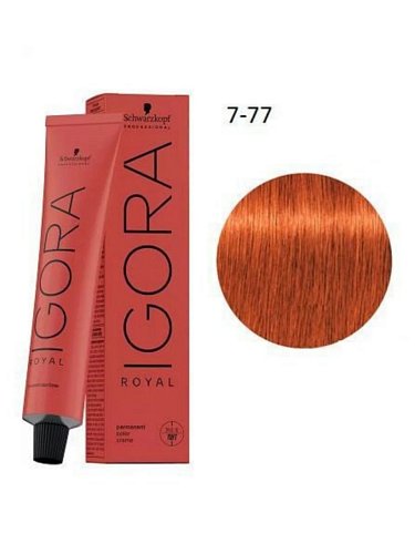 Краска для волос средний русый медный экстра - Schwarzkopf Igora Royal 7-77